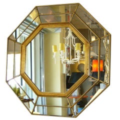 Fine Modern Giltwood Octagonal Mirror