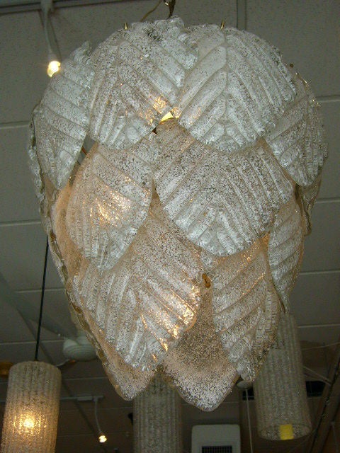 Blown Glass Stunning Murano Crystal Artichoke Chandelier