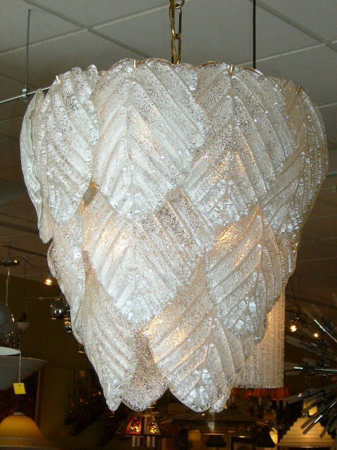 Stunning Murano Crystal Artichoke Chandelier 4