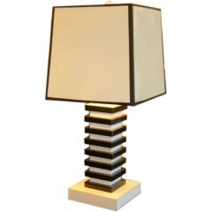 Cubist Pop Black & White Stacked Table Lamp