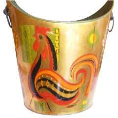 GEORGES BRIARD ROOSTER WASTE BASKET