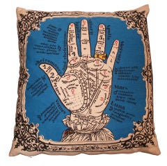 Vintage GROOVY PALMISTRY PILLOW
