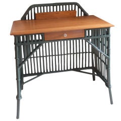 Antique 1920S WICKER DESK