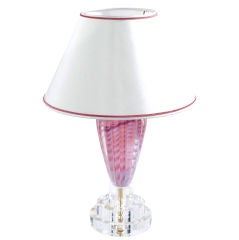 Petite Pink Vintage Murano Lamp