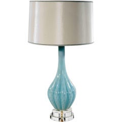 Vintage Murano Lamp in Aqua