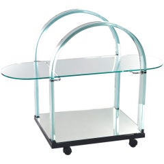 Glass and Mirror Bar Cart