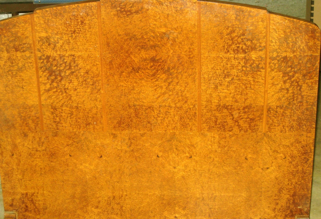 American Art Deco Exotic Burl Wood Daybed