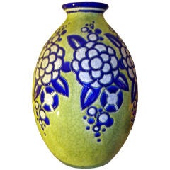 Boch Freres Belgian Art Deco Ceramic Vase