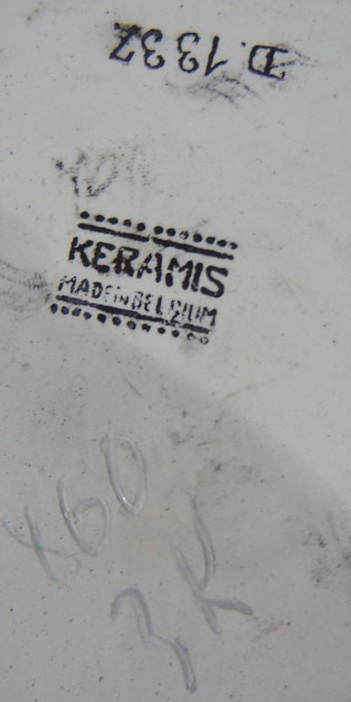 Keramis Belgian Art Deco Geometric Bowl