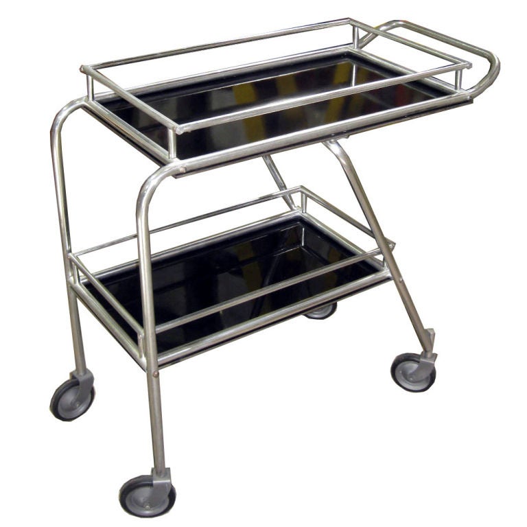 American Art Deco DC-3 Aircraft Rolling Bar or Cocktail Cart