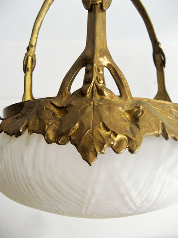 Swedish Alice Nordin Art Nouveau chandelier by Bohlmarks, Sweden