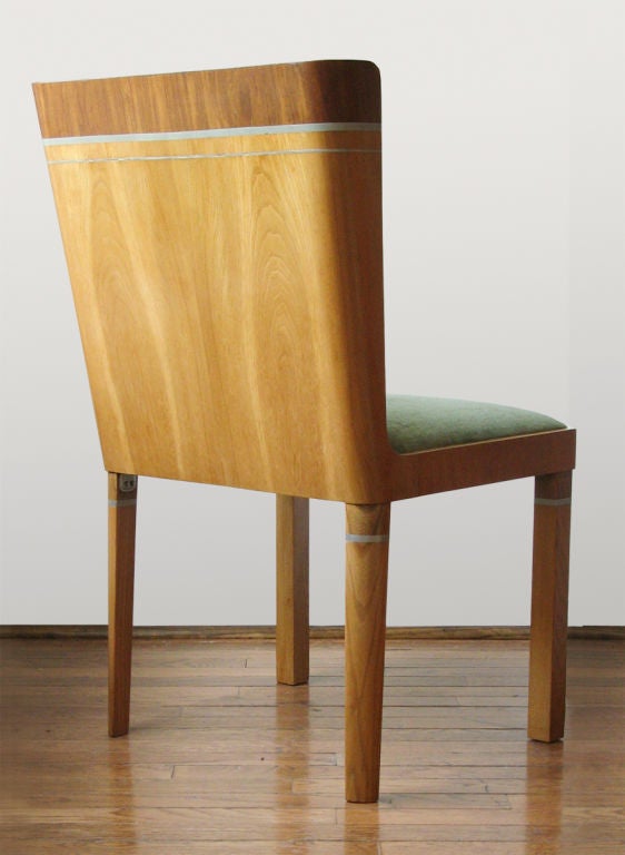 Rare set of 6 Swedish Art Deco dining chairs by Carl Bergsten. 1