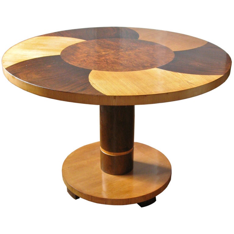 Swedish Art Deco pedestal side table style Axel Einar Hjorth.