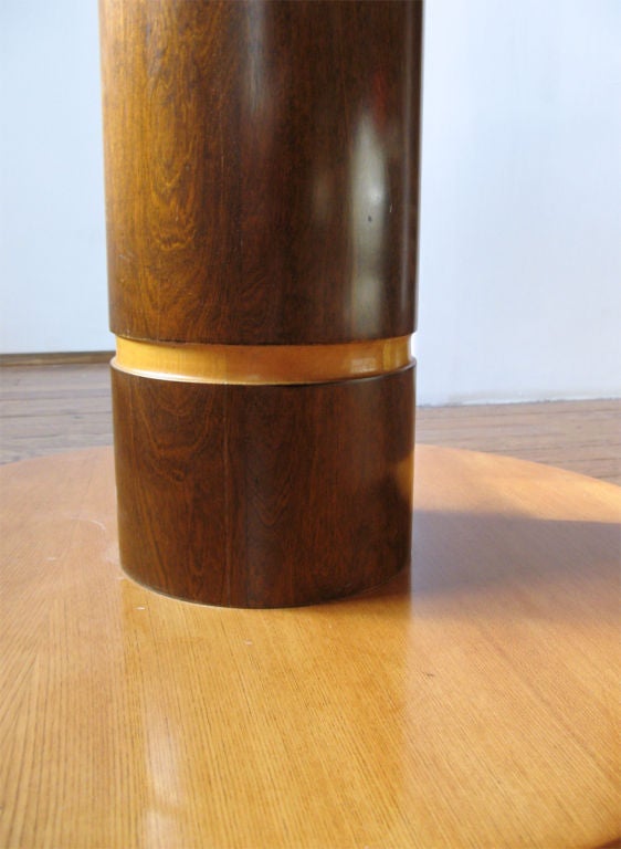20th Century Swedish Art Deco pedestal side table style Axel Einar Hjorth.