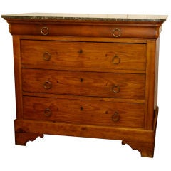 Louis Phillipe marble top chest