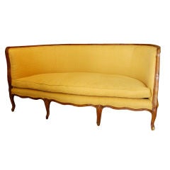 Late 18th c. French walnut settee