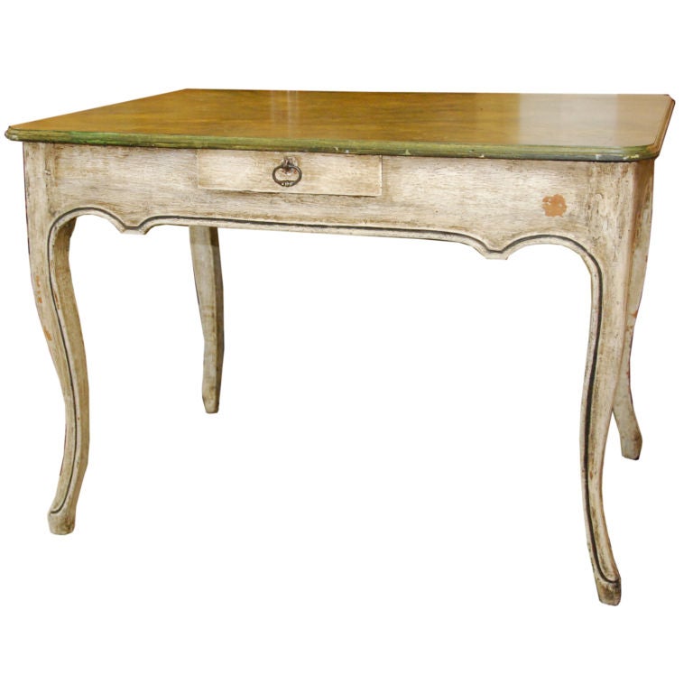 Painted French writing table For Sale