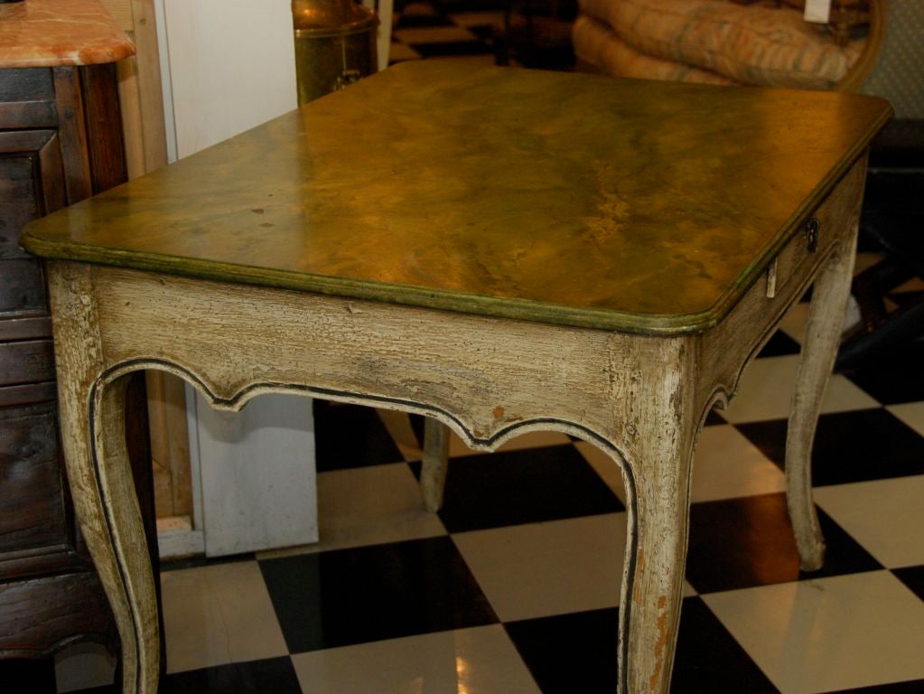 Painted French writing table For Sale 1