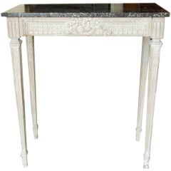 French marble top console