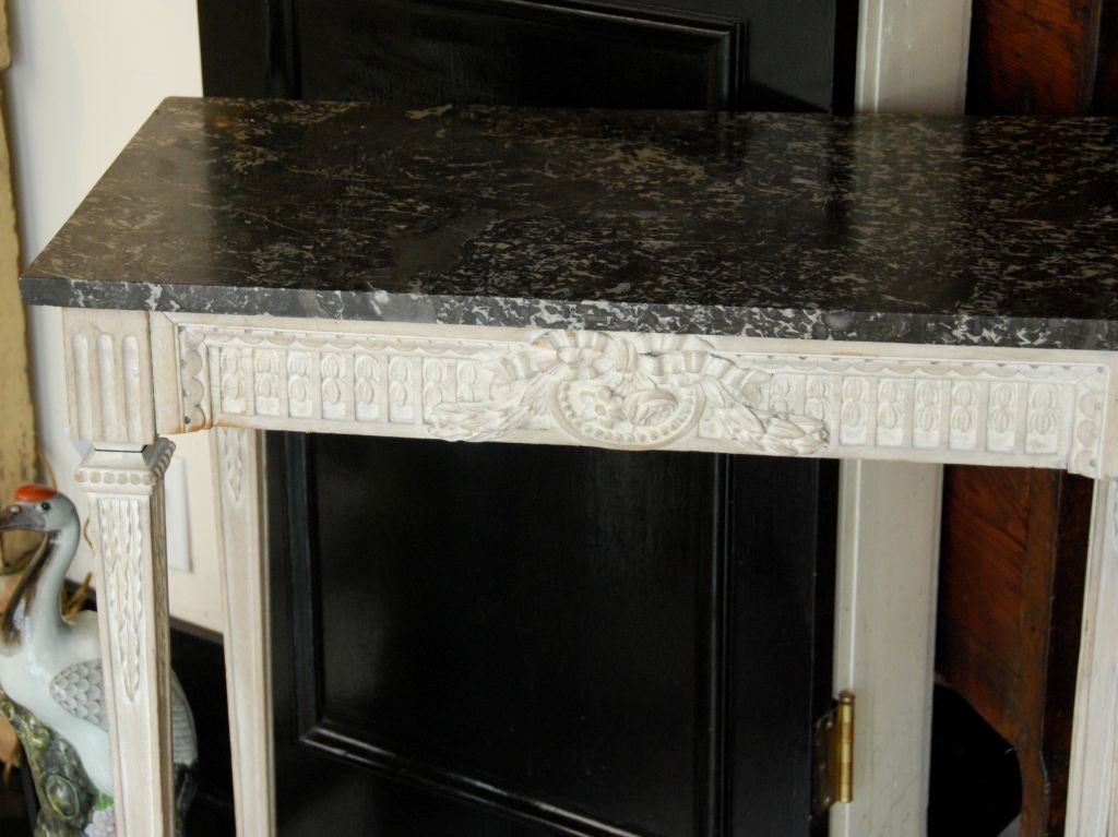 French marble top console