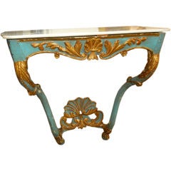 Venitian painted and gilded console