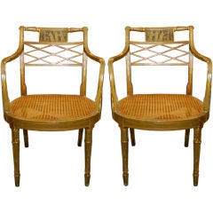 Pair of Neoclassical arm chairs