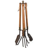 Set of Fireplace Tools on a Tripod Stand by Seymor Mfg. Co.