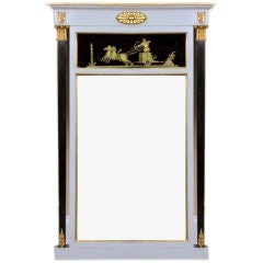 Neoclassical Venetian Mirror With Handpainted Detail