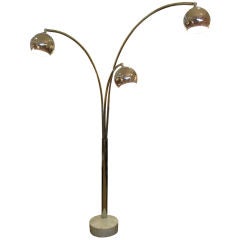 Chrome Arc Lamp With Marble Base
