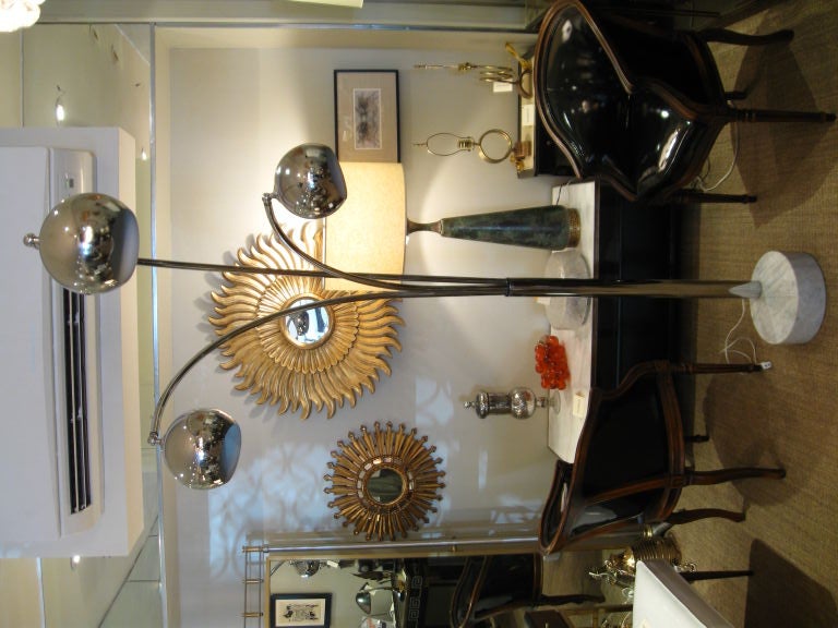 Chrome Arc Lamp With Marble Base