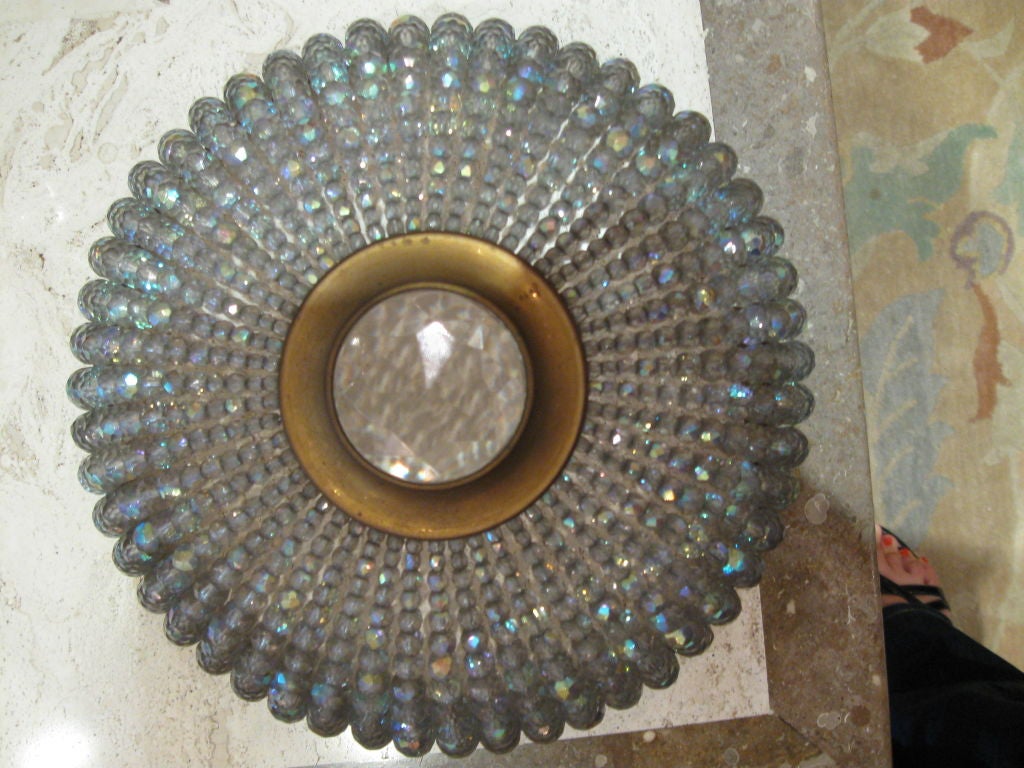 Flushmount Crystal Ceiling Fixture