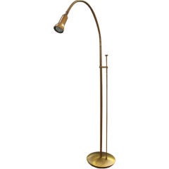 brass standing reading lamp
