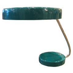 Deep Teal Mid Century Table Lamp
