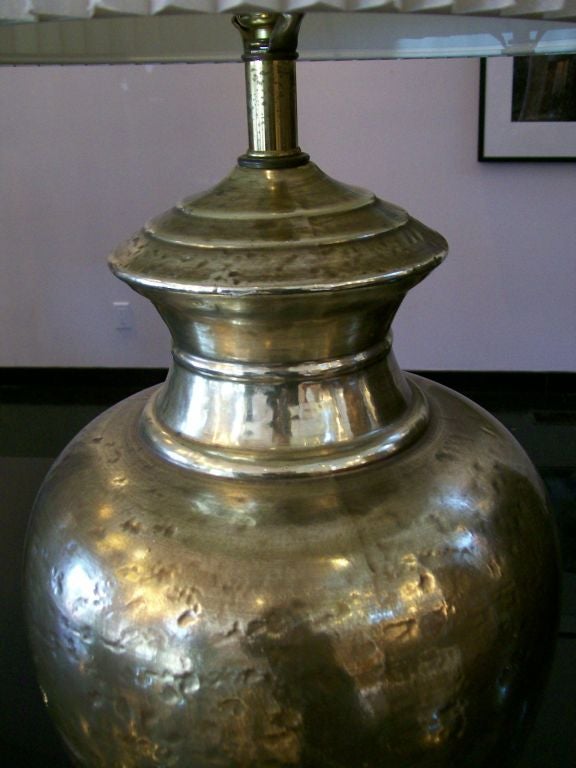 Bronze Ceramic Ginger Jar Design Lamps In Good Condition In East Hampton, NY
