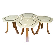 Set of Four Harvey Probber Honeycomb Side Tables