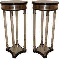 Pair of Stunning Lucite Pedestals