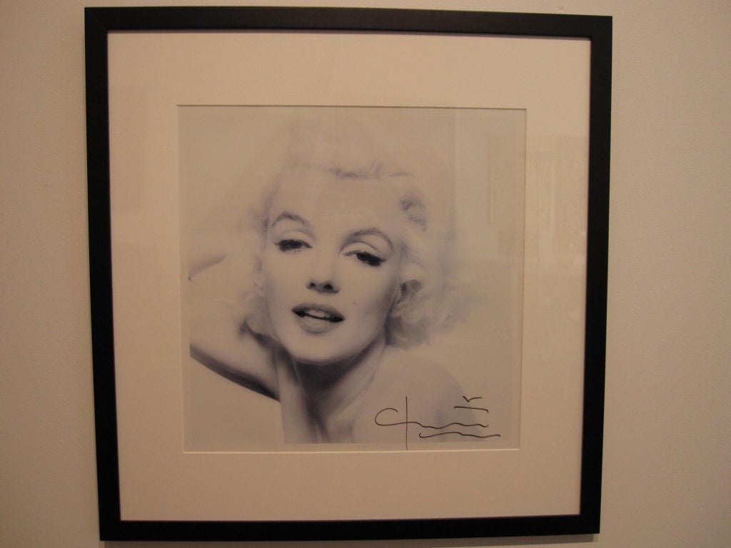 Signed photograph of Marilyn Monroe taken in 1962 by Bert Stern for Vogue Magazine.    This photo shoot  became known as 