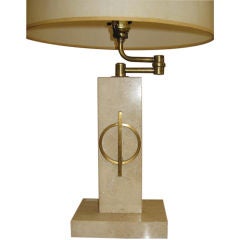 Travertine Single Swivel Lamp