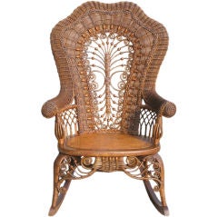 Antique VICTORIAN WICKER ROCKER