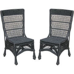 BAR HARBOR WICKER SIDE CHAIRS