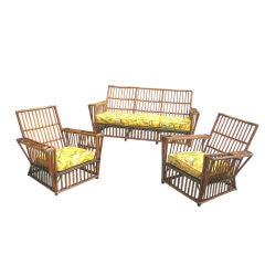 THREE PIECE STICK WICKER SET