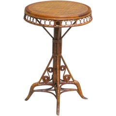 EARLY VICTORIAN WICKER SIDE TABLE