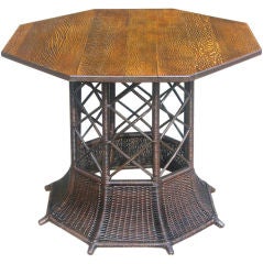 Antique WICKER CENTER TABLE