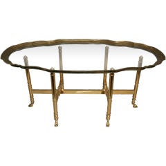 Brass Rimmed Tray Coffee Table