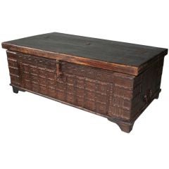 Vintage 19th Century Indian Trunk Coffee Table