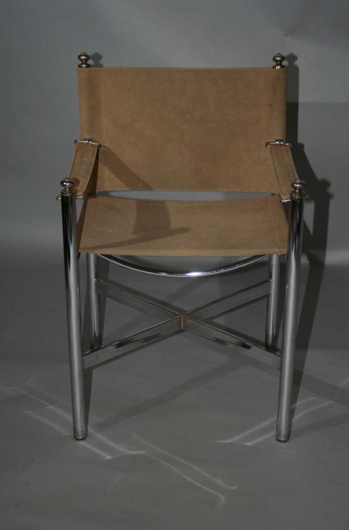 Pair of Chrome Arm Chairs