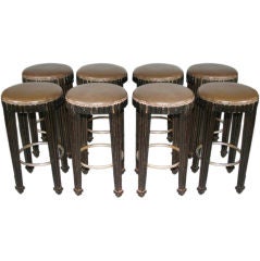 Vintage Set of 8 Counter Stools