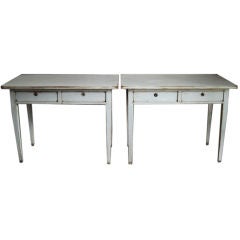 Pair of Side Tables with Drawers Antique Pair of Side Tables with Drawers