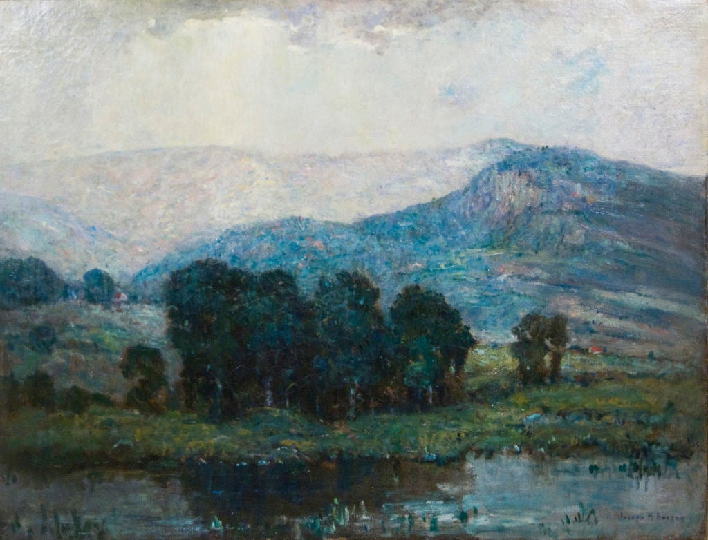     Joseph Boston  
American, 1860-1954 

Large “Impressionist Landscape” 

 

Oil on canvas 

40 by 42 in. w/ frame 48 by 60 in.   

 

      Joseph was a member of National Academy of Design, 1901; Society of American Artist, 1896;