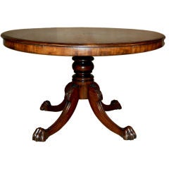 A William IV Mahogany Round Tilt Top Table